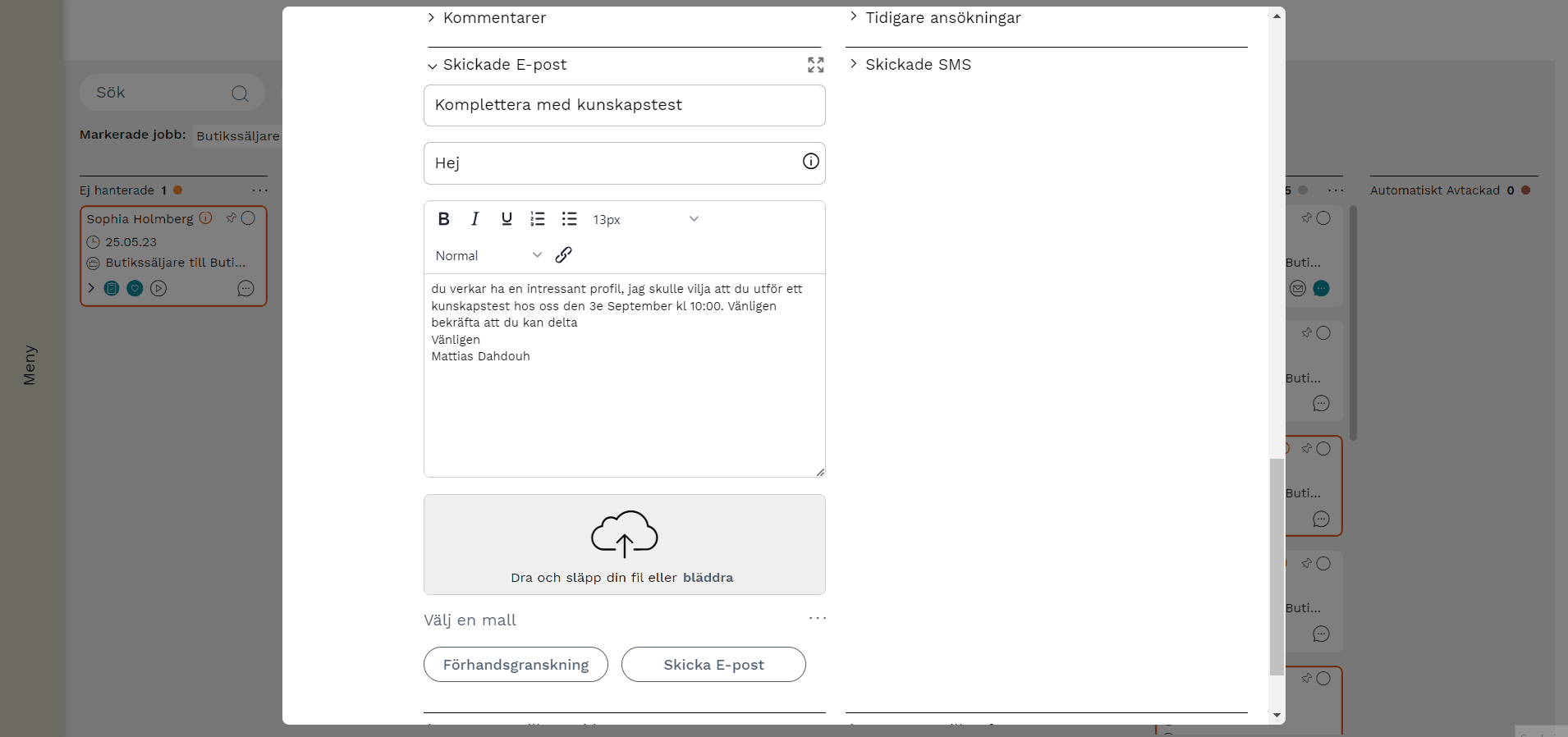 Förhandsgranska utskick-gif